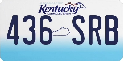 KY license plate 436SRB