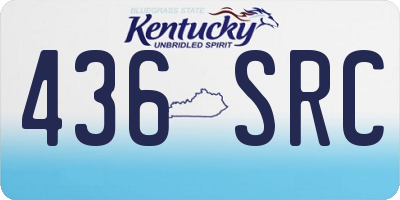 KY license plate 436SRC