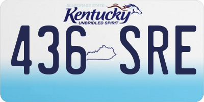 KY license plate 436SRE