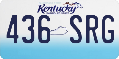 KY license plate 436SRG
