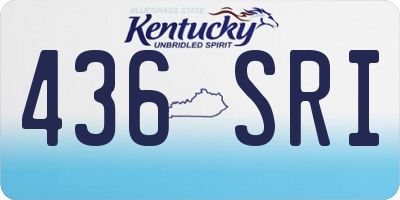 KY license plate 436SRI