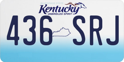 KY license plate 436SRJ
