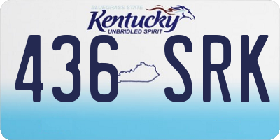 KY license plate 436SRK
