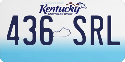 KY license plate 436SRL