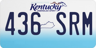 KY license plate 436SRM