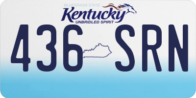 KY license plate 436SRN