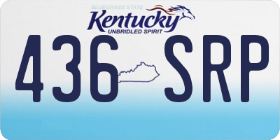 KY license plate 436SRP