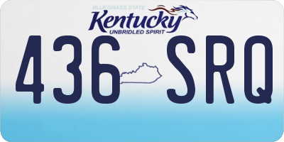 KY license plate 436SRQ