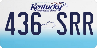 KY license plate 436SRR