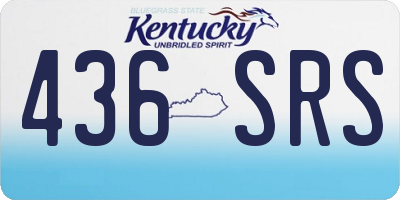 KY license plate 436SRS