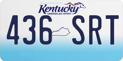 KY license plate 436SRT