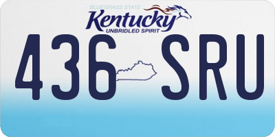 KY license plate 436SRU