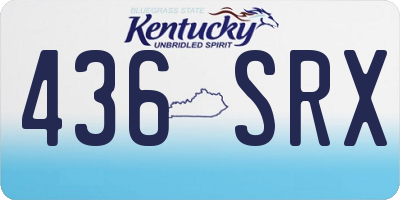 KY license plate 436SRX