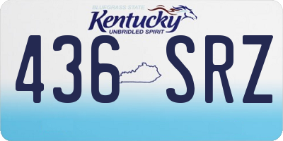 KY license plate 436SRZ