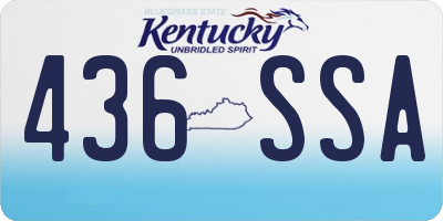 KY license plate 436SSA