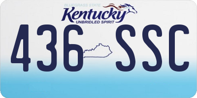 KY license plate 436SSC