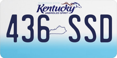 KY license plate 436SSD