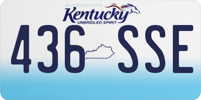 KY license plate 436SSE