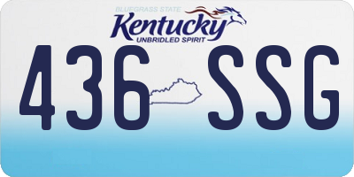 KY license plate 436SSG