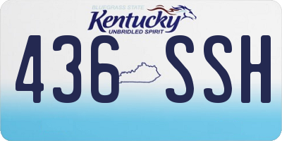 KY license plate 436SSH