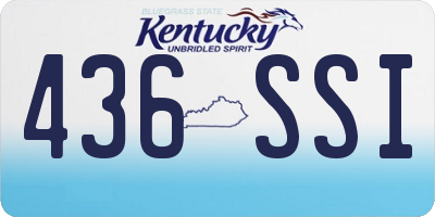 KY license plate 436SSI