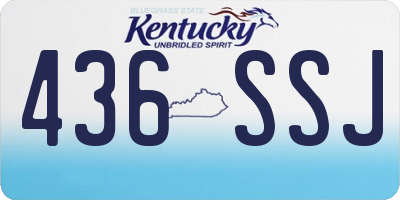 KY license plate 436SSJ