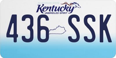 KY license plate 436SSK