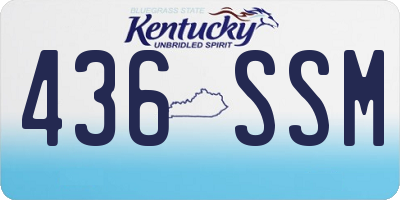 KY license plate 436SSM