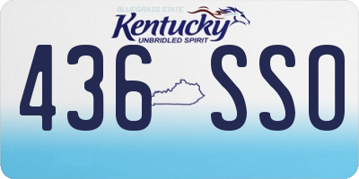 KY license plate 436SSO