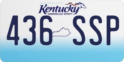 KY license plate 436SSP