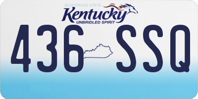 KY license plate 436SSQ