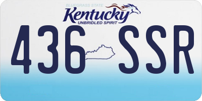 KY license plate 436SSR