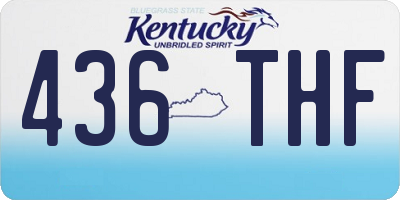 KY license plate 436THF