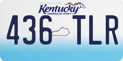 KY license plate 436TLR