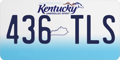 KY license plate 436TLS