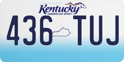 KY license plate 436TUJ