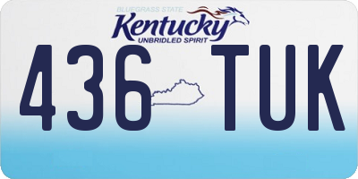 KY license plate 436TUK
