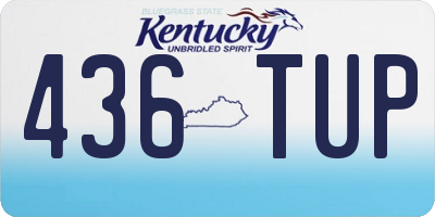 KY license plate 436TUP