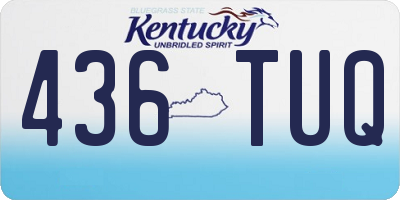 KY license plate 436TUQ