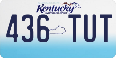 KY license plate 436TUT