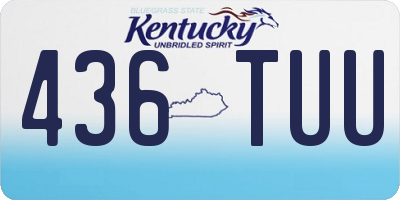 KY license plate 436TUU