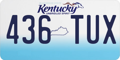KY license plate 436TUX
