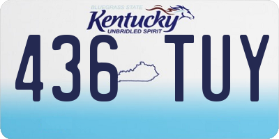 KY license plate 436TUY