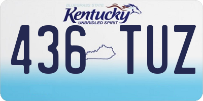 KY license plate 436TUZ