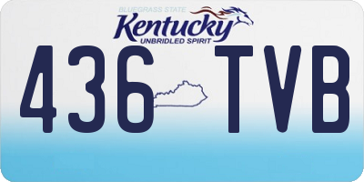 KY license plate 436TVB