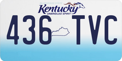 KY license plate 436TVC