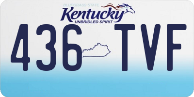 KY license plate 436TVF