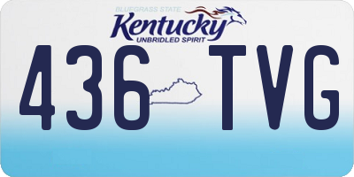 KY license plate 436TVG