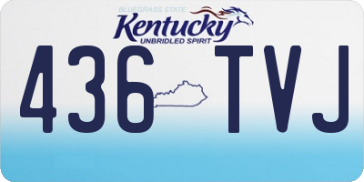 KY license plate 436TVJ