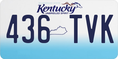 KY license plate 436TVK